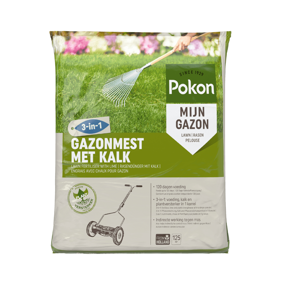 Pokon gazonmest met kalk 3-in-1 75 m2 - Bloembollen Kopen? | Goedkoop